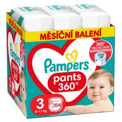 PAMPERS Plenkové kalhotky vel. 3 box 6-11 kg 204 ks