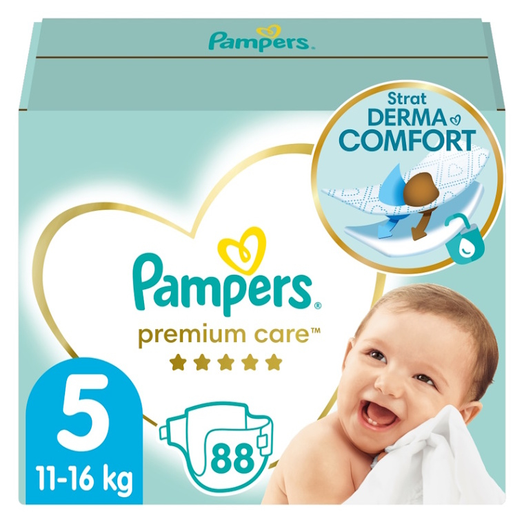 PAMPERS Premium Care 5 JUNIOR 11-16 kg 88 kusů