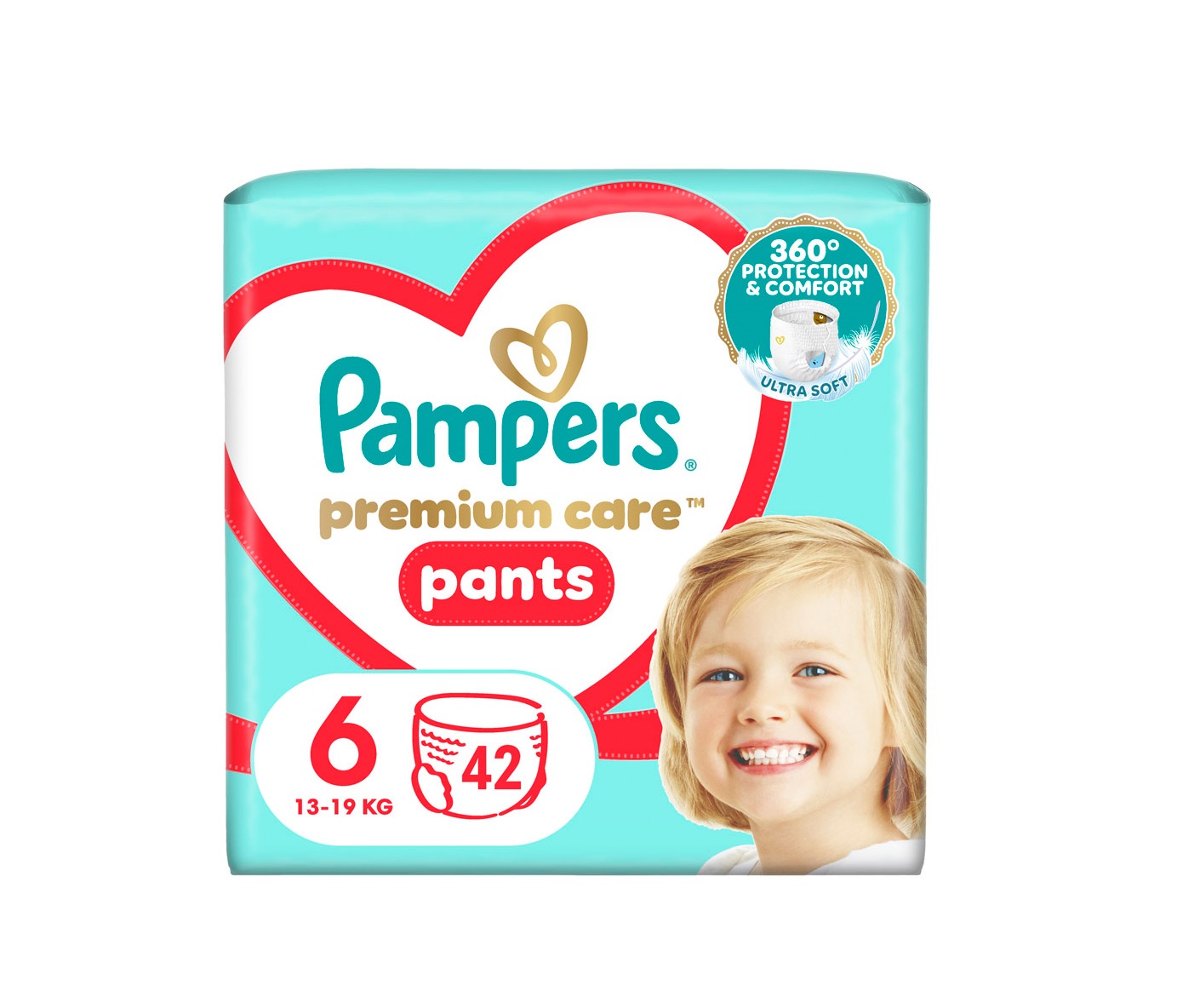 Pampers Premium Care vel. 6 13-19 kg plenkové kalhotky 42 ks