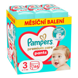 PAMPERS Premium Care vel. 3 plenkové kalhotky 6-11 kg 144 ks
