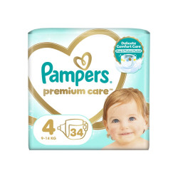 Pampers Premium Care vel. 4 9–14 kg dětské pleny 34 ks