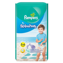 PAMPERS Splashers vel.5-6  14+kg Kalhotkové plenky do vody 10 ks
