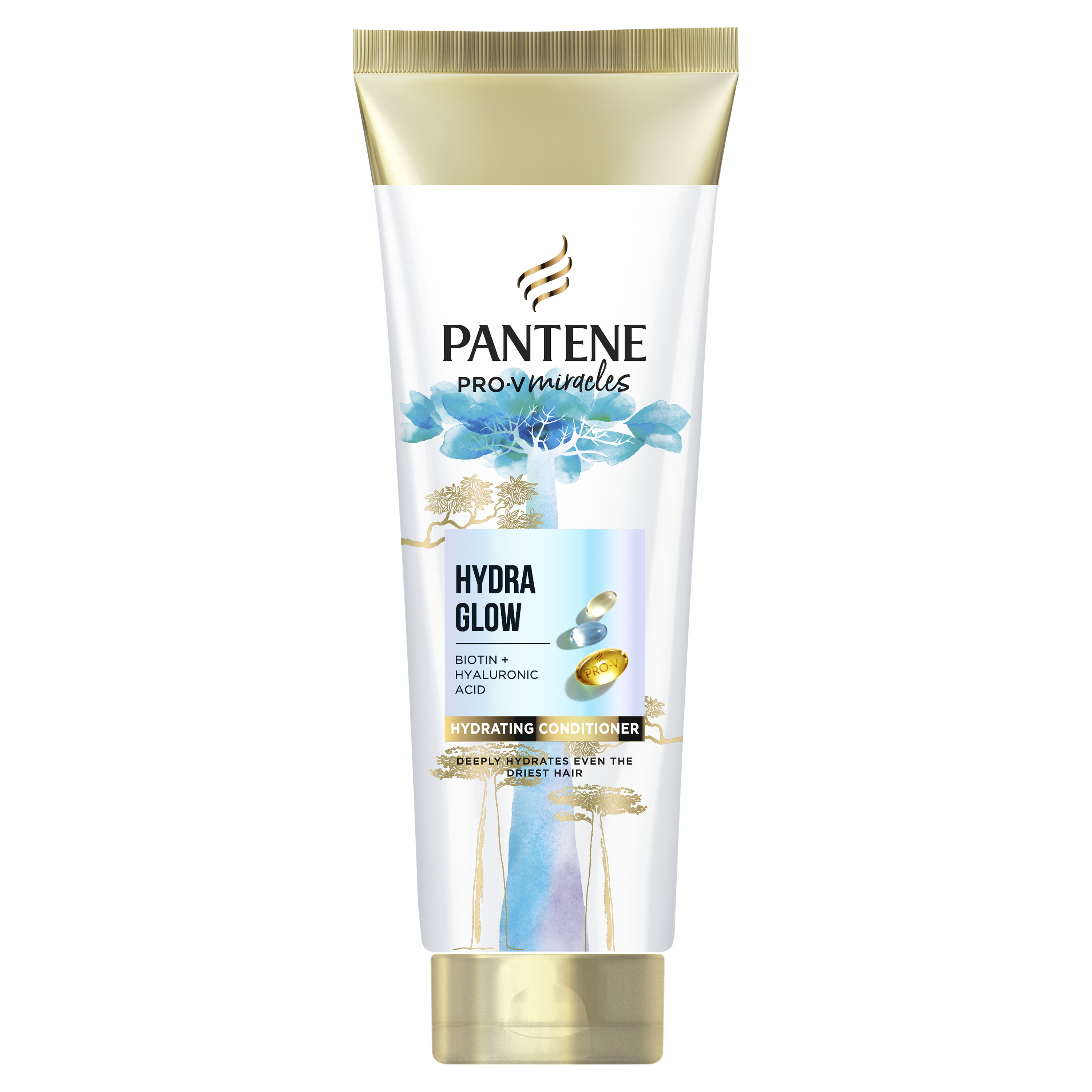 PANTENE Pro-V Miracles Hydra Glow Hydrating Conditioner, Kondicionér na suché poškozené vlasy s Biotinem 160 ml