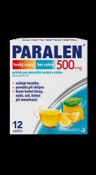 PARALEN ® Horký nápoj bez cukru citrón sáčky 12 ks