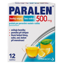 PARALEN Horký nápoj bez cukru 500 mg 12 sáčků