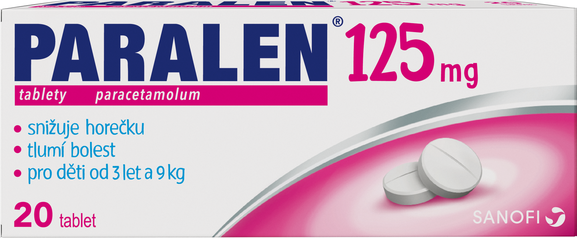 PARALEN pro děti 125mg, 20 tablet