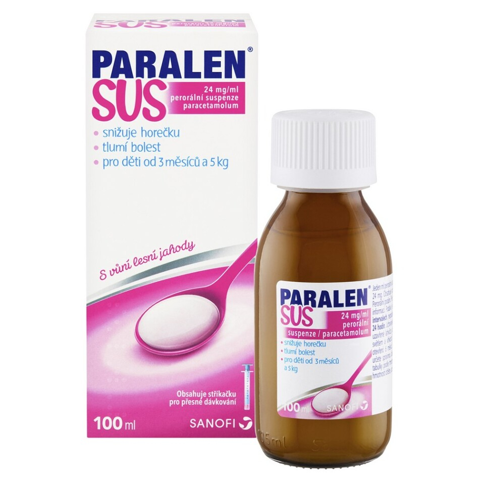 PARALEN SUS Perorální suspenze 24 mg 100 ml