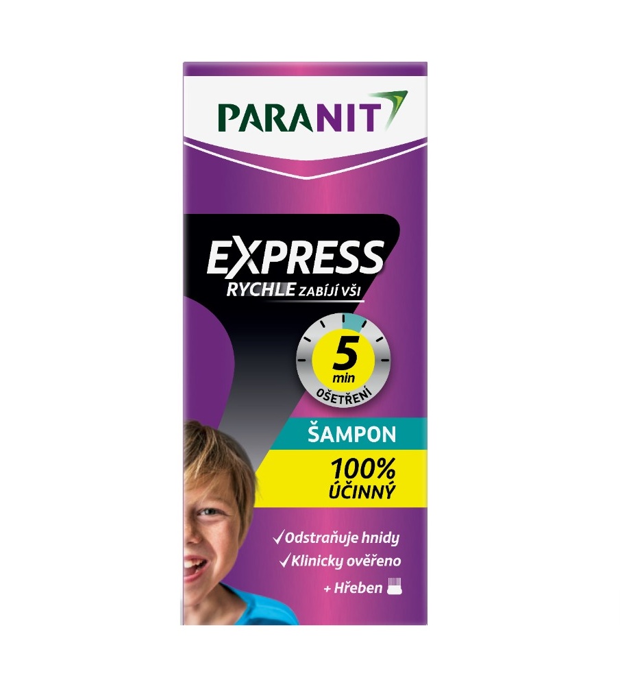Paranit Express šampon 100 ml +hřeben