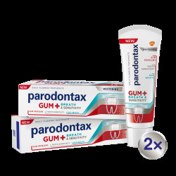 PARODONTAX pro dásně, dech a citlivé zuby Whitening 2 x 75 ml