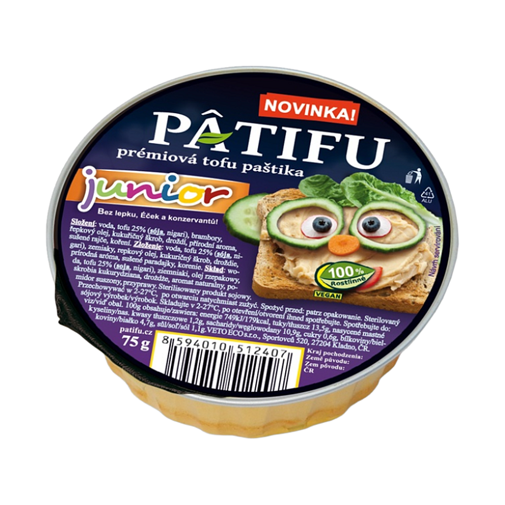 PATIFU Prémiová tofu paštika junior 75 g
