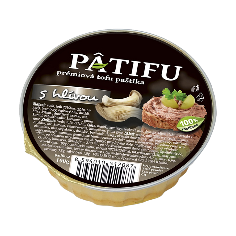 PATIFU Prémiová tofu paštika s hlívou 100 g