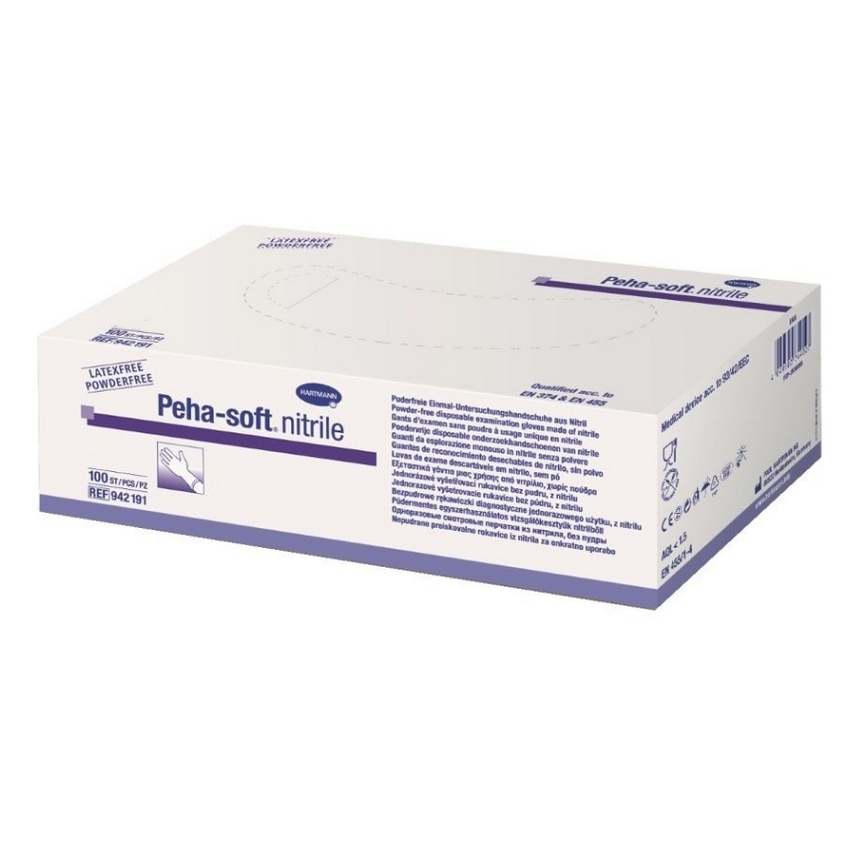 PEHA-SOFT Rukavice vyšetřující nitrilové bez pudru XL 100ks