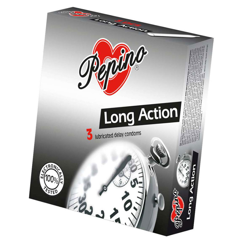 PEPINO Kondomy Long Action 3 kusy