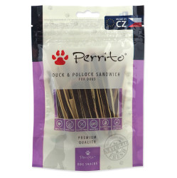 PERRITO Duck & pollock sandwich pochoutka pro psy 100 g