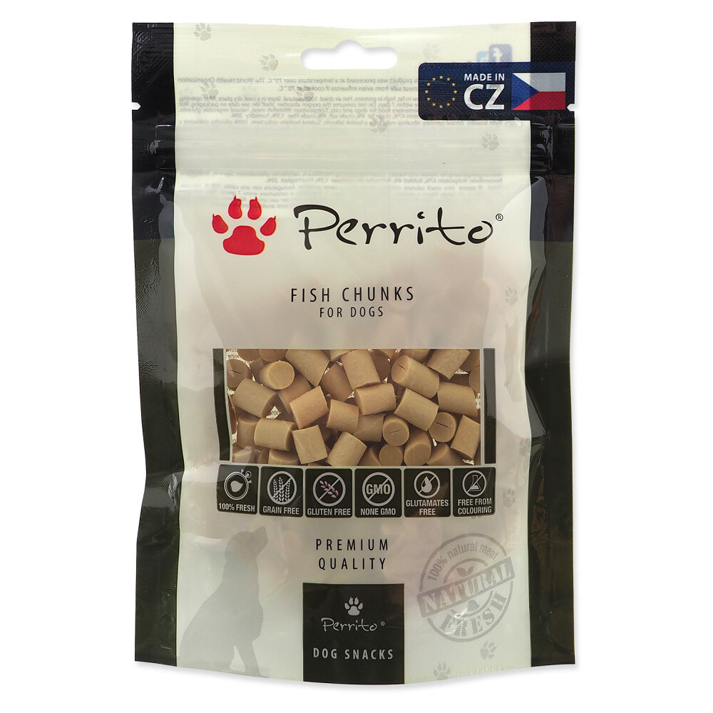 PERRITO Fish chunks pochoutka pro psy 100 g