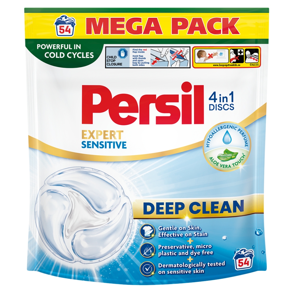 Persil Discs 4in1 Deep Clean Expert Sensitive kapsle do pračky 54 ks