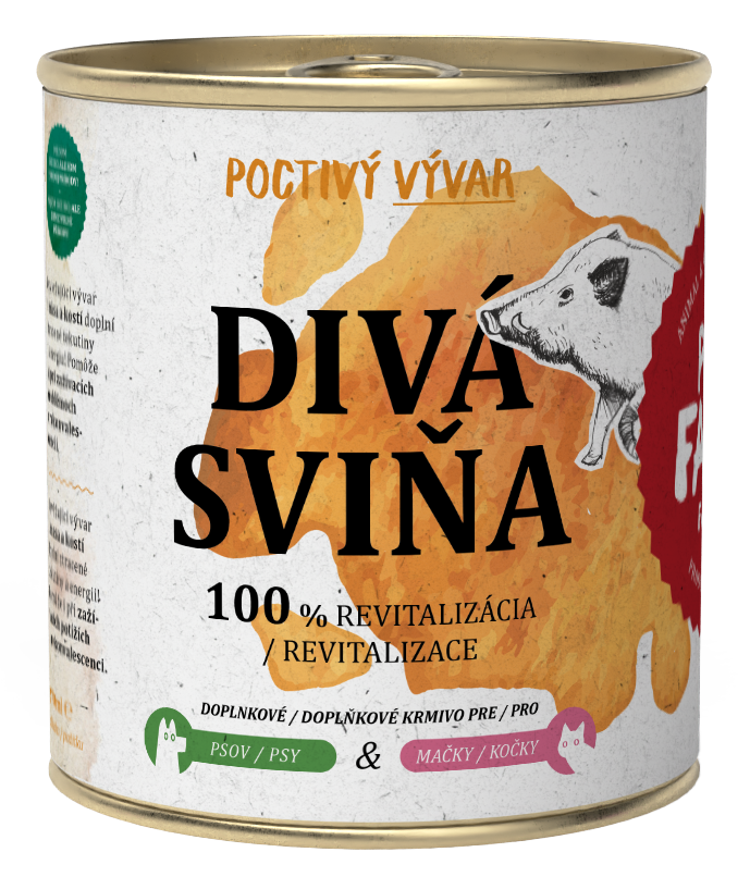 PET FARM FAMILY Divá sviňa - vývar pro psy i kočky 270 ml