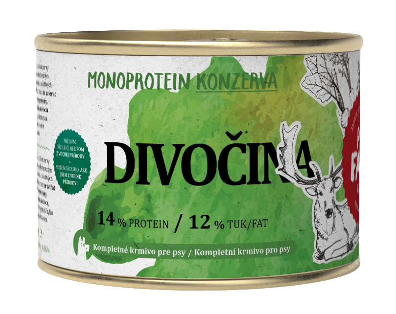 PET FARM FAMILY Divočina - konzerva pro psy 180 g