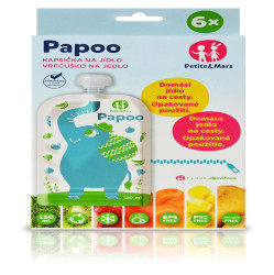 PETITE&MARS Papoo Slon Kapsička na jídlo 6 ks