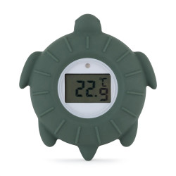 Petite&Mars Turtle Terry teploměr do vody 0m+ silikonový digitální 1 ks misty green