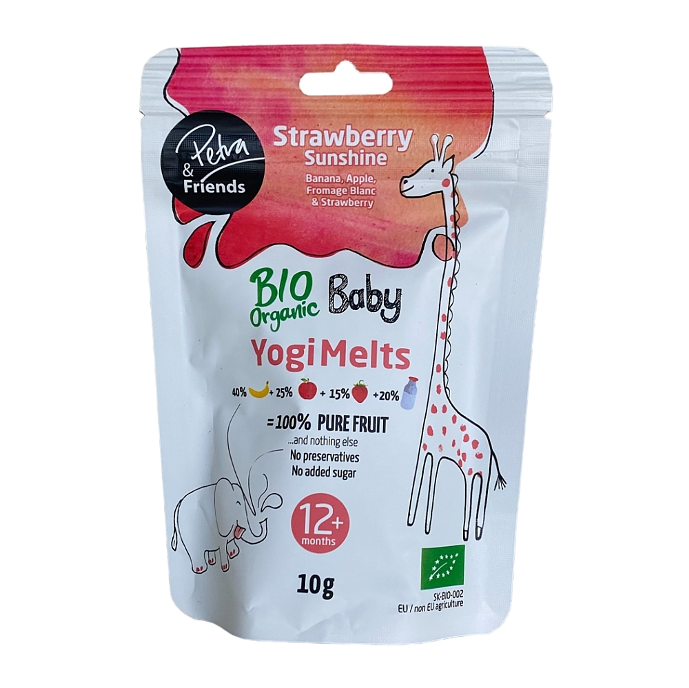 PETRA & FRIENDS Ovocné smoothie kousky s jahodami a kozím mlékem BIO 10 g