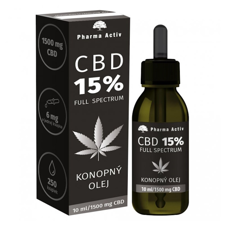 PHARMA ACTIV CBD 15% full spectrum konopný olej 10 ml