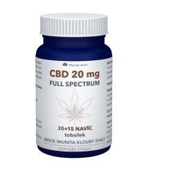 PHARMA ACTIV CBD 20 mg full spectrum 30 + 15 tobolek NAVÍC