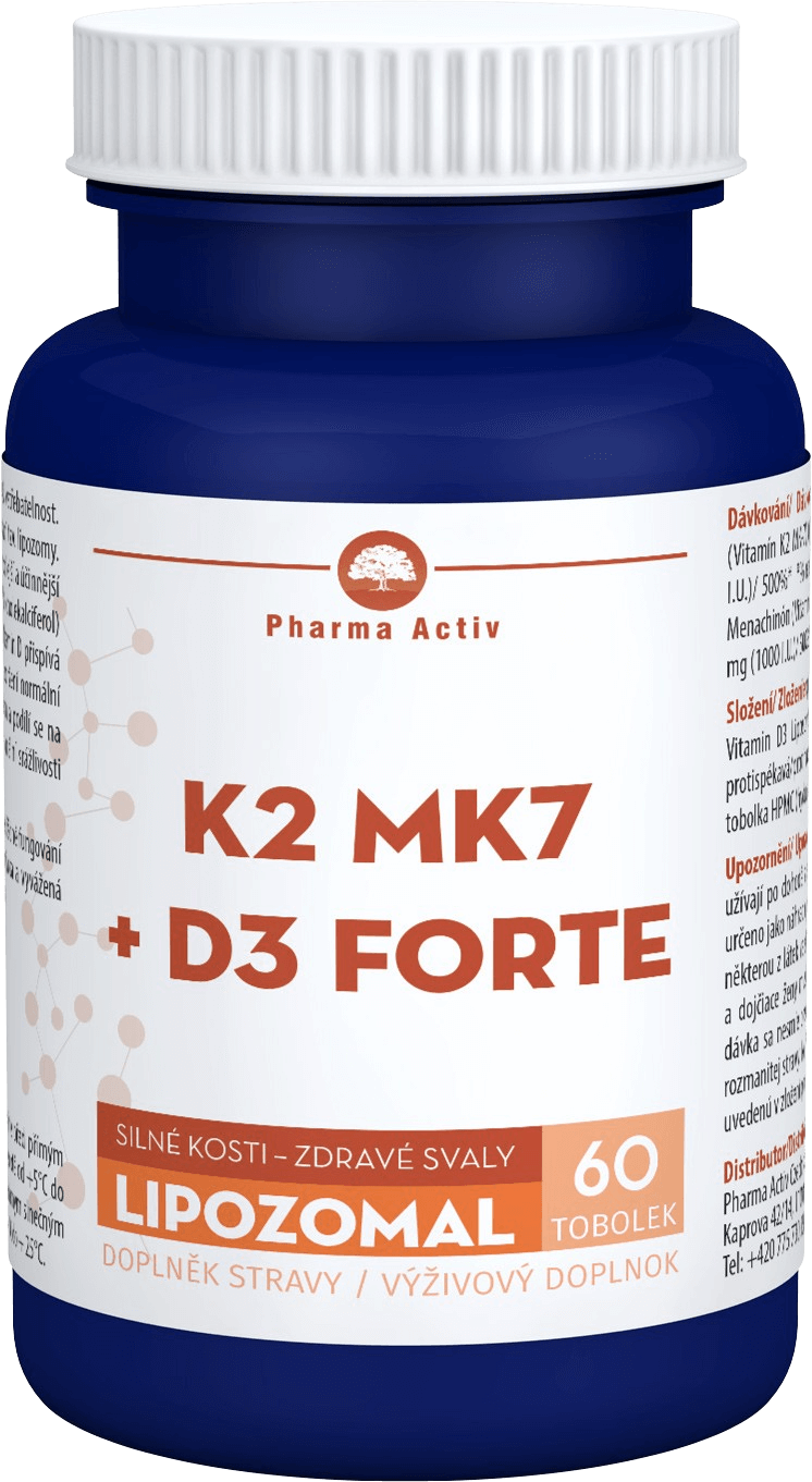 PHARMA ACTIV LIPOZOMAL K2 MK7 + D3 FORTE tob.60 60 tobolek
