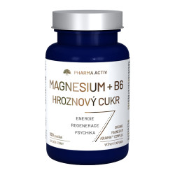 PHARMA ACTIV Magnesium + B6 hroznový cukr 100 pastilek