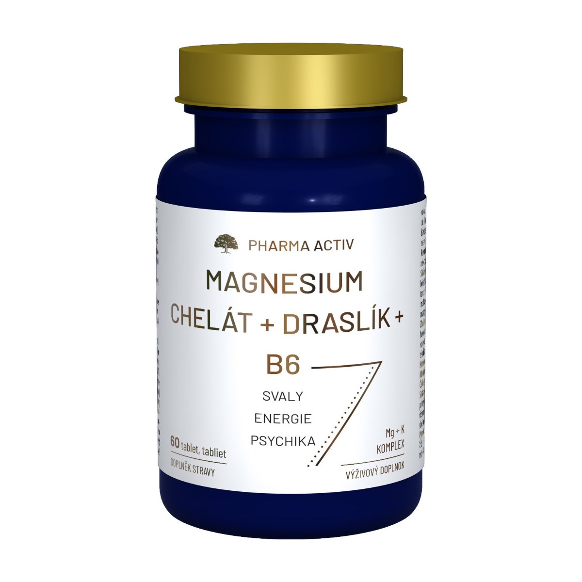 Pharma Activ Magnesium Chelát + Draslík + B6 60 tobolek