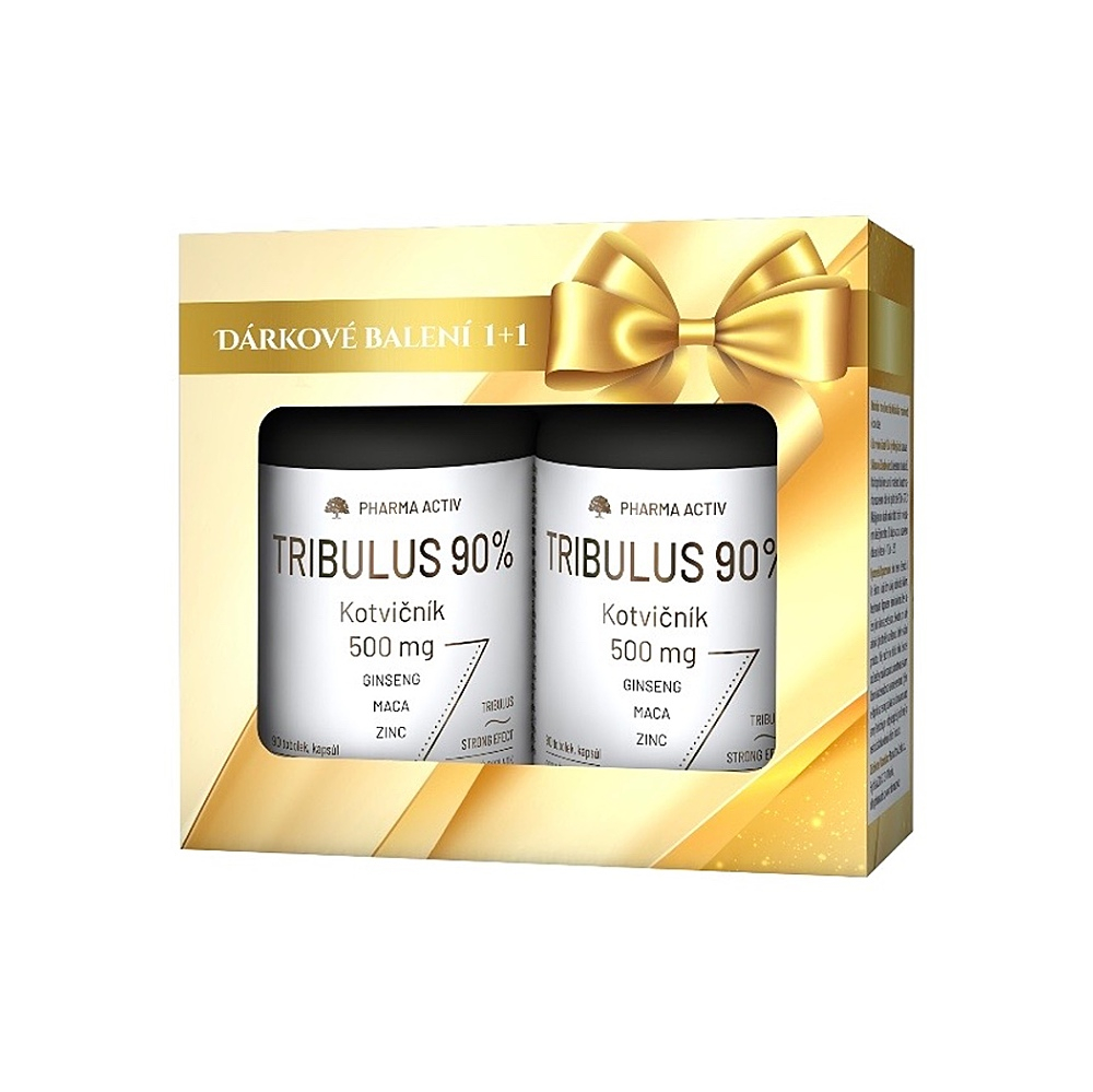 PHARMA ACTIV Tribulus 90% kotvičník 500 mg dárkové balení 180 tobolek