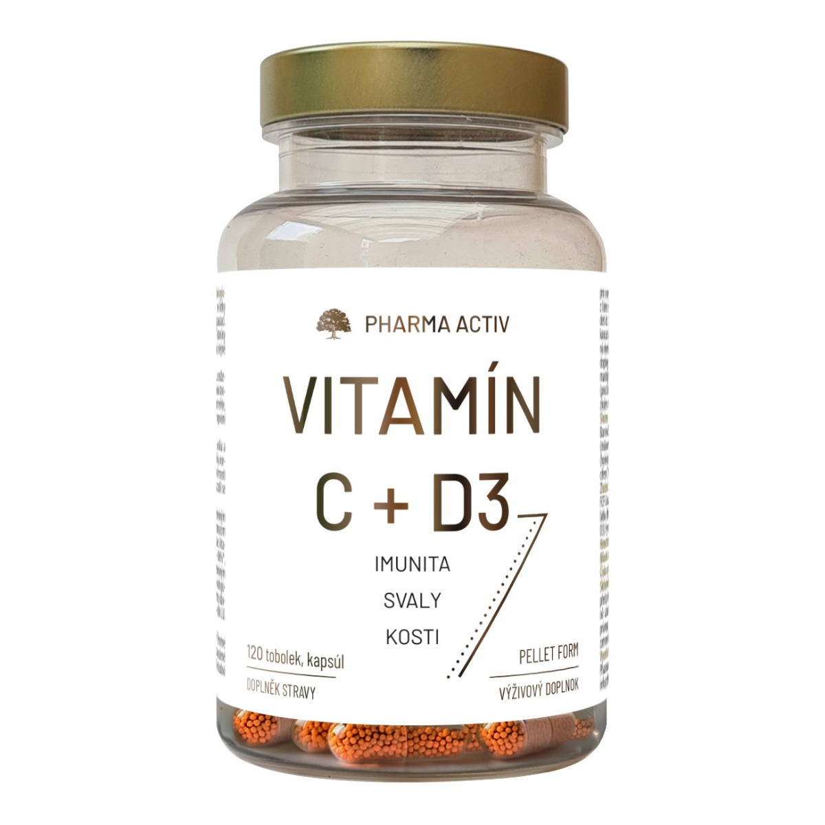 Pharma Activ Vitamín C + D3 120 tobolek