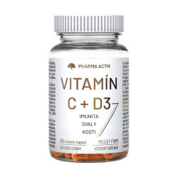 PHARMA ACTIV Vitamín C + D3 30 tobolek