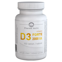 PHARMA ACTIV Vitamin D3 forte 2000 I.U. 100 tablet