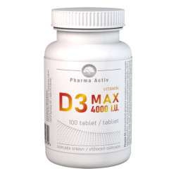 PHARMA ACTIV Vitamin D3 MAX 4000 I.U. 100 tablet 100 ks
