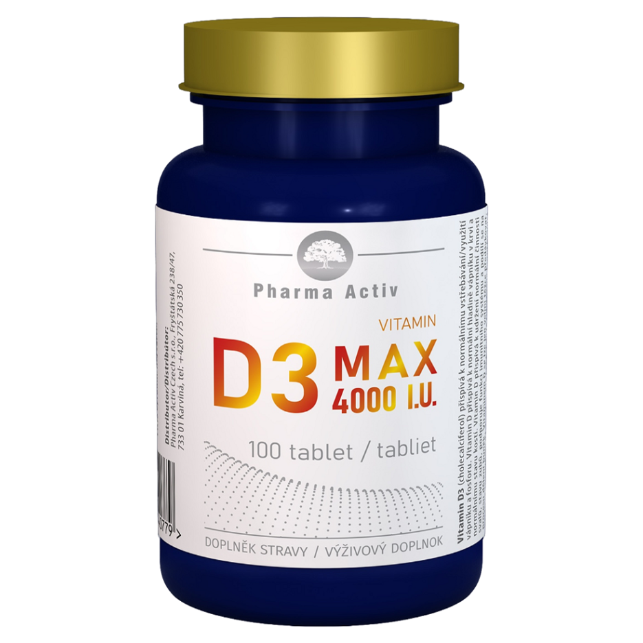 PHARMA ACTIV Vitamin D3 MAX 4000 I.U. 100 tablet
