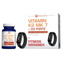 PHARMA ACTIV Vitamín K2 MK 7+ D3 Forte 125 tablet 88 g+Fitness náramek