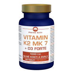PHARMA ACTIV Vitamin K2 MK7 + D3 FORTE 1000 I.U. 125 tablet