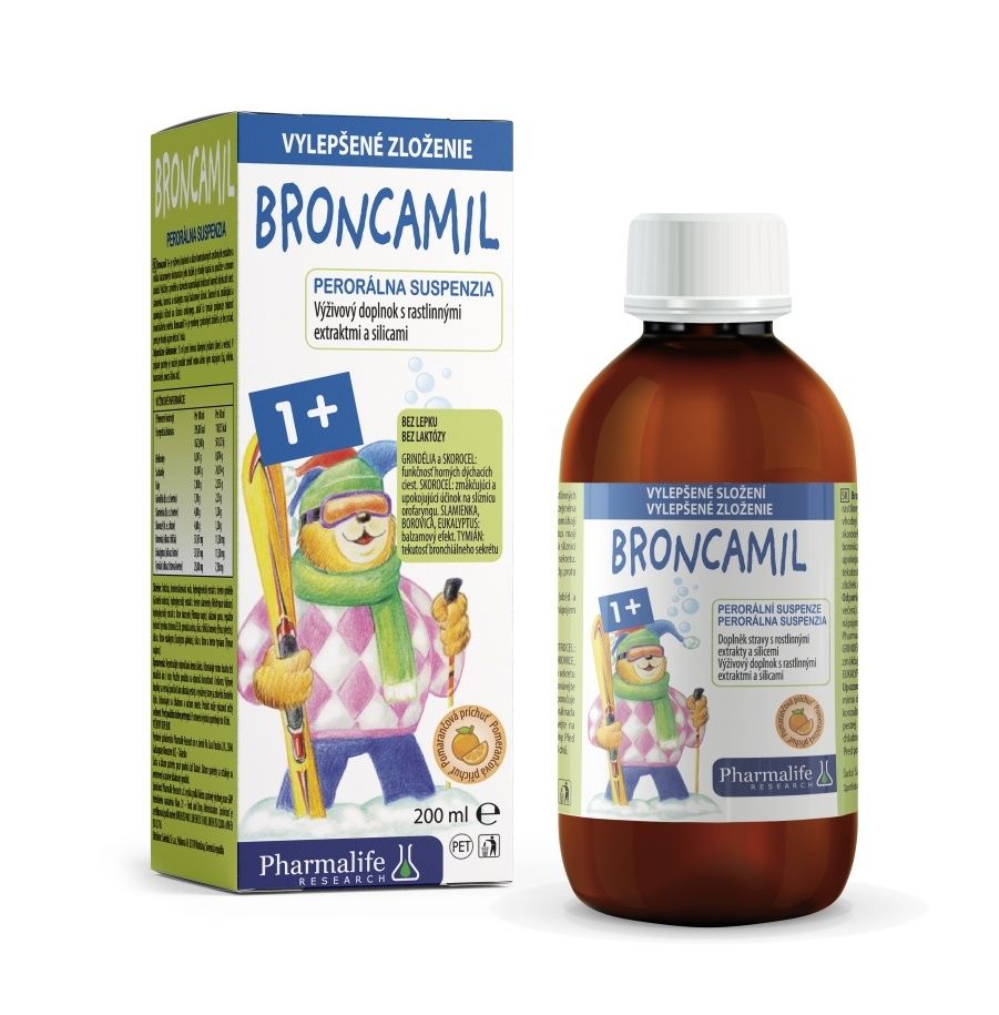 Pharmalife Broncamil 1r+ perorální suspenze 200 ml