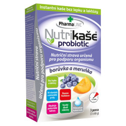 PHARMALINE Nutrikaše probiotic meruňka a borůvka 3 x 60 g