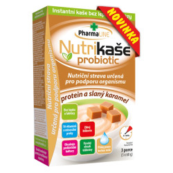 PHARMALINE Nutrikaše probiotic protein a slaný karamel 3 x 60 g