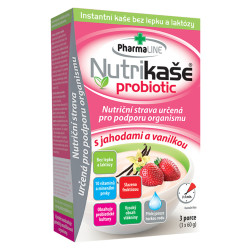 PHARMALINE Nutrikaše probiotic s jahodou a vanilkou 3 x 60 g