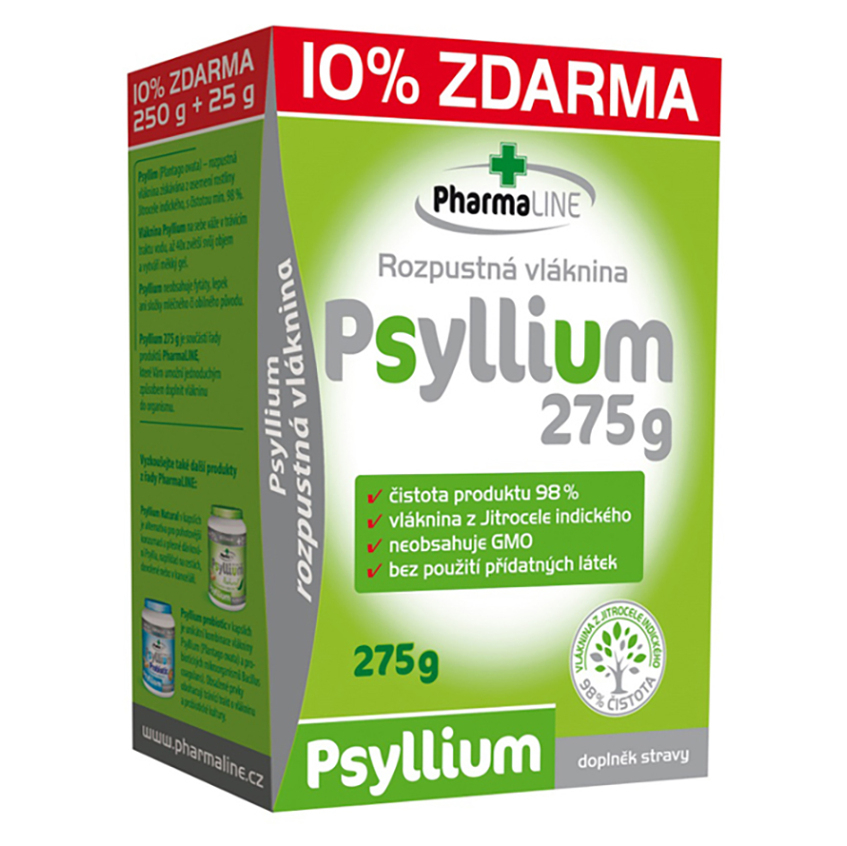 PHARMALINE Psyllium vláknina 275 g + 10% ZDARMA