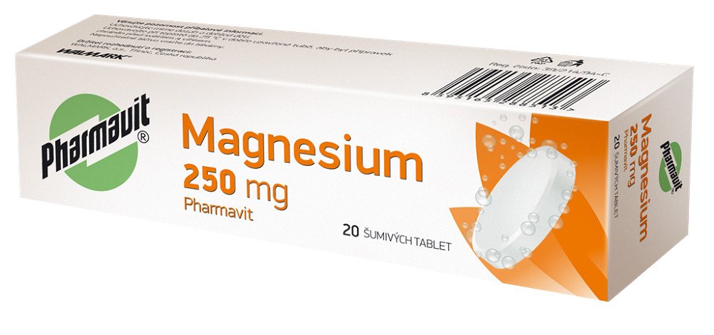 PHARMAVIT Magnesium 250mg 20 šumivých tablet