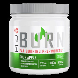 PhD Nutrition Burn Pre-Workout 200g - citron