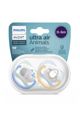 PHILIPS AVENT Šidítko Ultra air Zvířátko 0-6m chlapec 2 ks