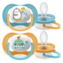 PHILIPS AVENT Šidítko Ultra air Zvířátko 6-18m chlapec 2 ks