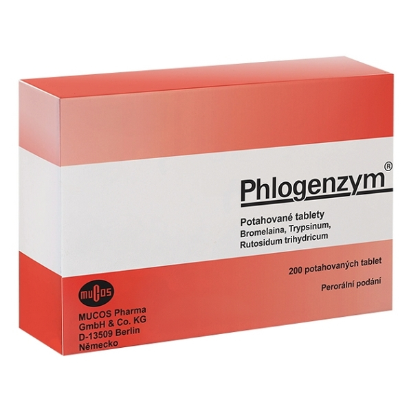 PHLOGENZYM 90 mg/48 mg/100 mg 200 enterosolventních tablet