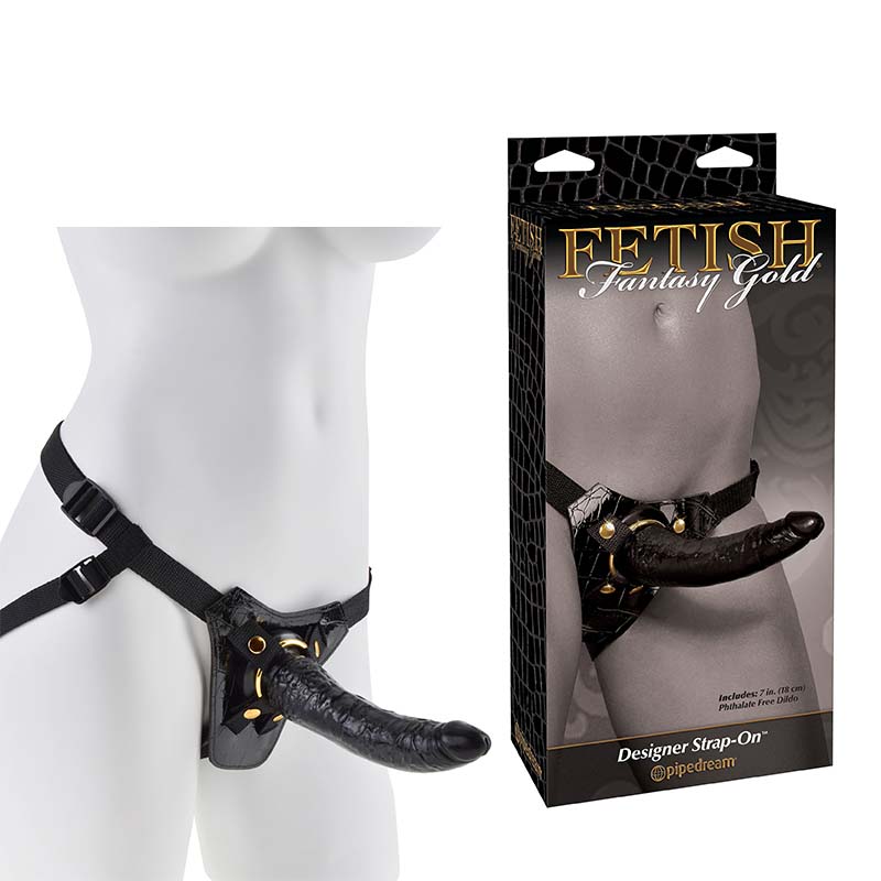 Pipedream Fetish Fantasy Gold Designer Strap-on dildo