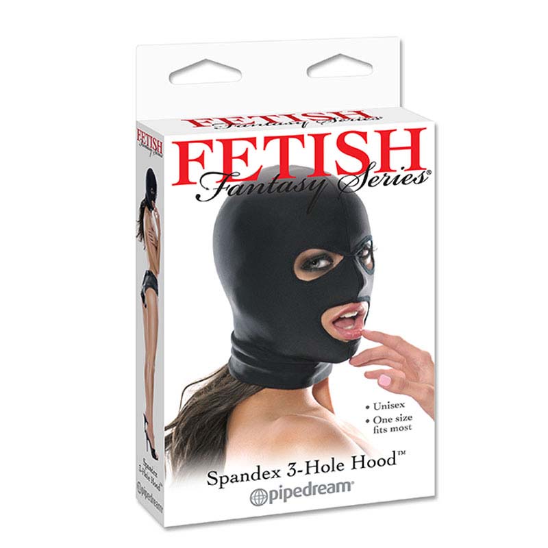 Pipedream Fetish Fantasy Spandex 3 Hole Hood bdsm maska
